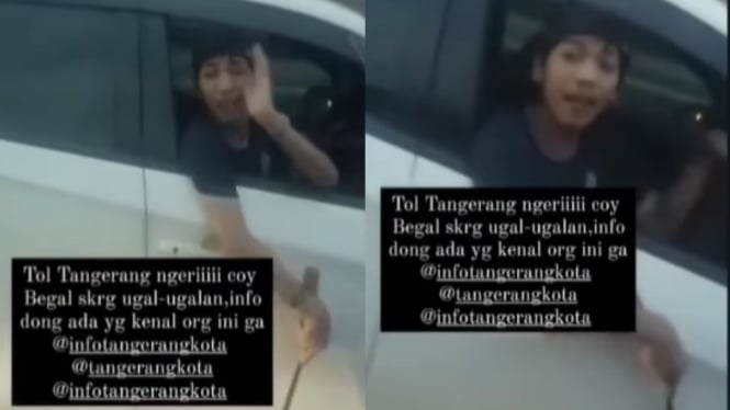 Polisi Tindak Pengendara Brio yang Mengancam Pengemudi Lain dengan Sajam di Tol setelah Video Viral