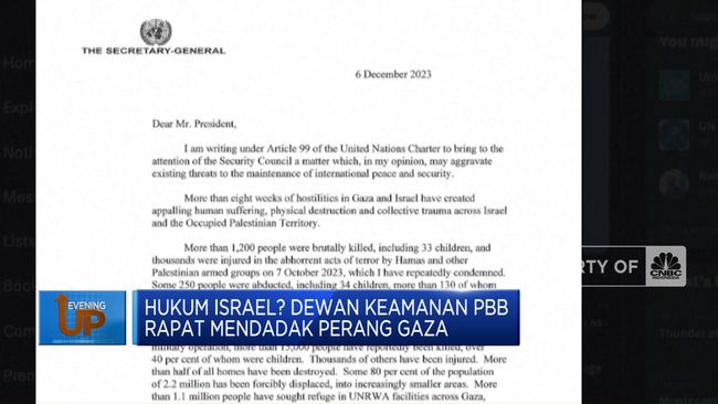 Rapat Dadakan Dewan Keamanan PBB Bahas Hukum Israel Terkait Gaza