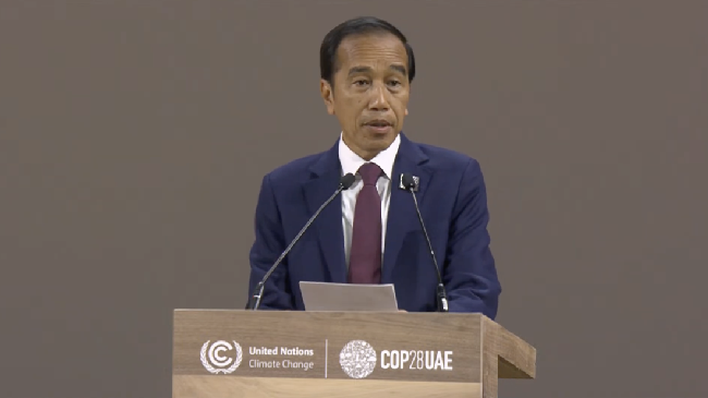 Jokowi Membahas Kemandirian Pangan di Konferensi COP28 di Dubai