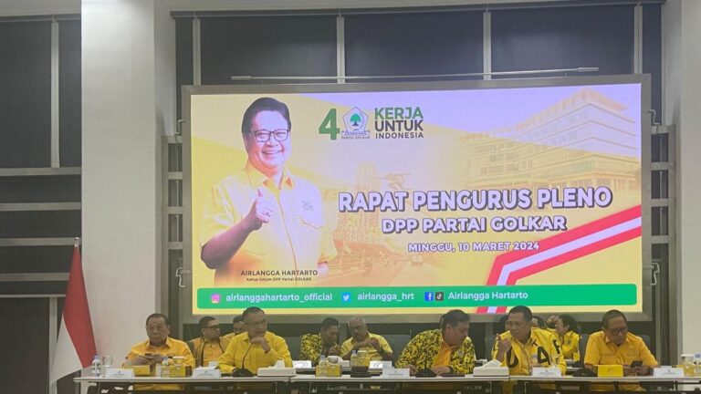 Airlangga Memimpin Rapat Golkar untuk Mengevaluasi Hasil Pemilu 2024