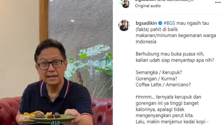 Menkes Budi: Lebih Baik Buka Puasa dengan Kurma daripada Gorengan, Kandungan Kalorinya Lebih Rendah