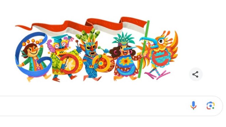 Google Merayakan HUT RI ke-79 dengan Parade di Google Doodle