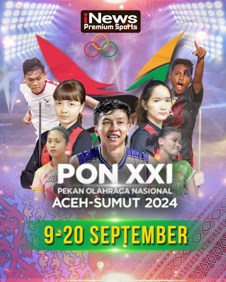 Riau Mendominasi Jakarta dengan Raih 6 Emas di Klasemen Sementara PON XXI Aceh-Sumut 2024, Nonton Performa Para Atlet Indonesia Mulai 9-20 September, Siaran Langsung di iNews : Okezone Sports