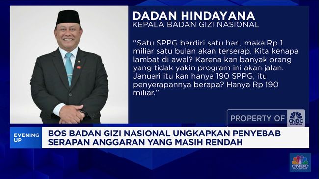 Penyebab Serapan Anggaran Rendah Menurut Kepala BGN